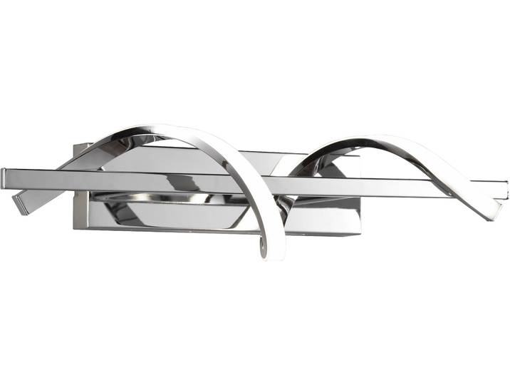 REALITY LEUCHTEN LED Wandleuchte ISABEL, Wandlampe 8,5W LED kaltweiß 4000K, 950 Lumen, Switch Dimmer , grau (chrom), 1, H: 12cm, 1 Stk., Leuchten, 3-Stufen dimmbar über Wandschalter, chrom verspiegeltes Metall, LED Wandleuchte