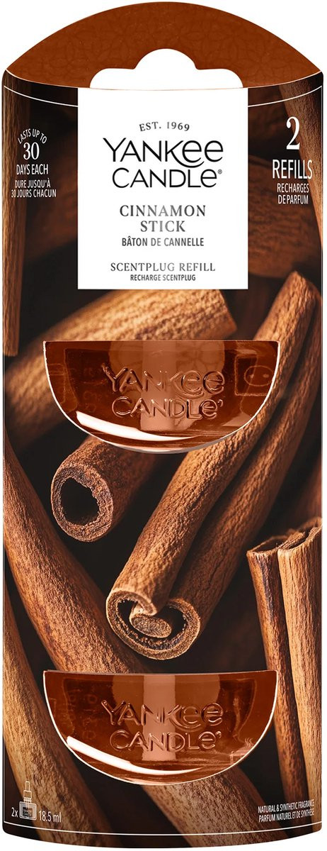 Yankee Candle Cinnamon Stick Elektrische Diffuser Navulling - 2 stuks