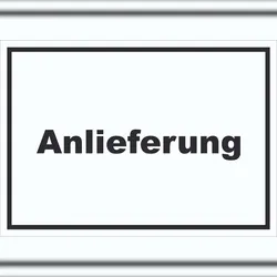 HB-Druck Anlieferung Schild mit Text Annahme waagerecht A1 (594x841mm)