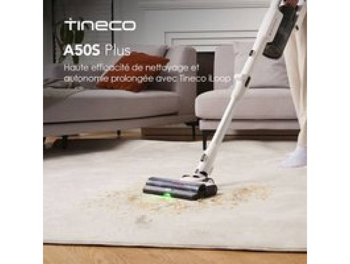 Tineco Pure One A50S Aspirateur Balai sans Fil 185W 70 Min dAutonomie Réservoir 1L Brosse 3DSense