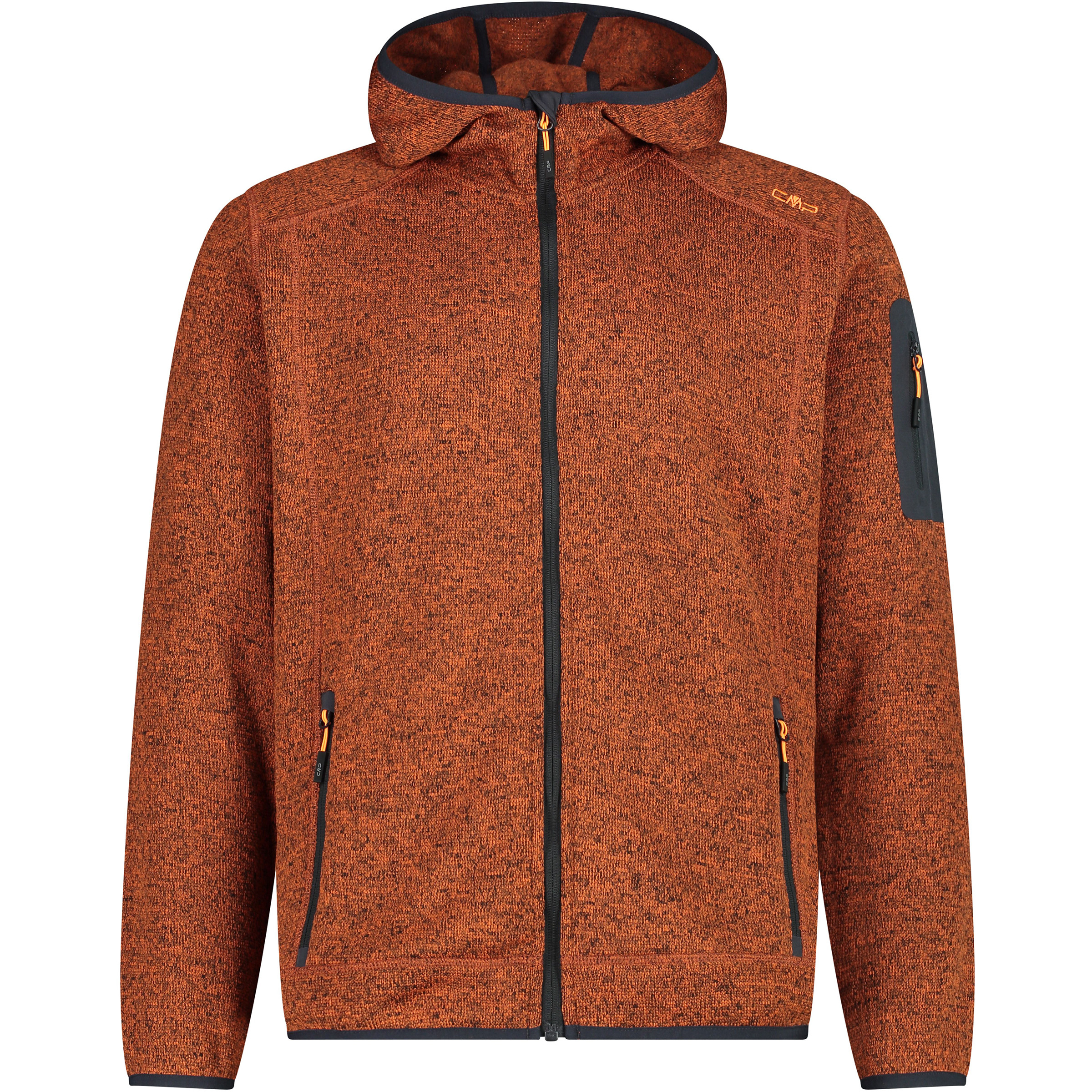 CMP Fleece Herren Fleecejacke orange Größe L Trekking Atmungsaktiv
