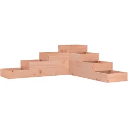 Helloshop26 - 4-stufiger L-förmiger Gartenpflanzkasten 106 x 104,5 x 36 cm für Pflanzen und Gemüse für den Außenbereich aus 02_0048511