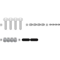 Kappa Spezifisches Kit für die Montage des Topcase Träger KZ2130