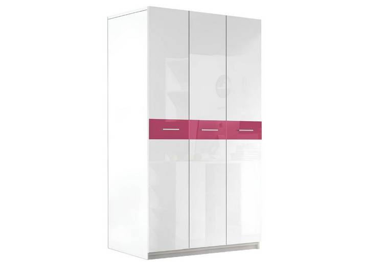 Xlmoebel Kinderkleiderschrank Rosa Kleiderschrank für Kinderzimmer mit viel Stauraum (Kleiderschrank) Hergestellt in Europa