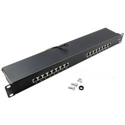 LogiLink NP0057 16 Port Patch-Panel 483 mm (19) CAT 6 1 HE Mehrfarbig