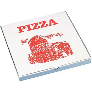 Papstar Pizzakarton 90003, 26 x 26 cm, mit Motiv, Papier, 100 Stück