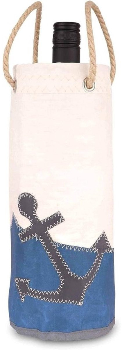 Flessentas Buddel Anker Wit Blauw