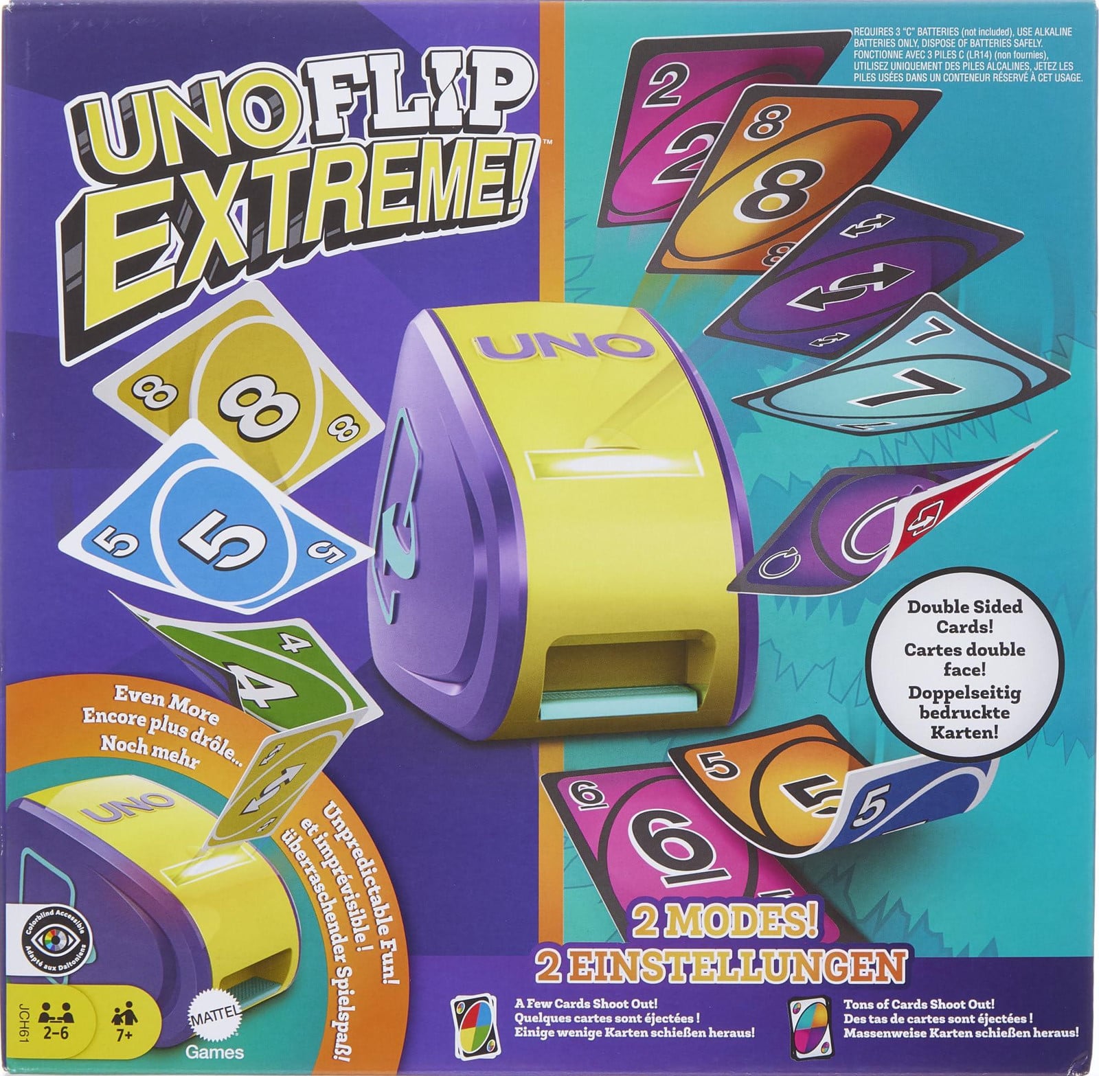 Mattel Games UNO Flip Extreme Kaartspel voor kinderen vanaf 7 jaar