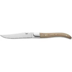 12x Steakmesser Set CARLOS mit Pakkaholzgriff, 23 cm, Set, Klingenstahl 420, Holz