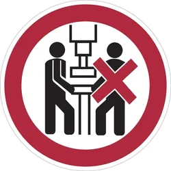 Verbotsschild, Maschine darf nur von einer Person bedient werden - praxisbewährt - 100 mm Folie selbstklebend