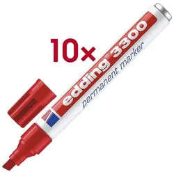 Edding 10x Permanent-Marker »3300« rot