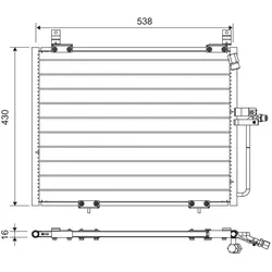 Kondensator Klimaanlage VALEO 822740 für Mercedes-Benz 124 E
