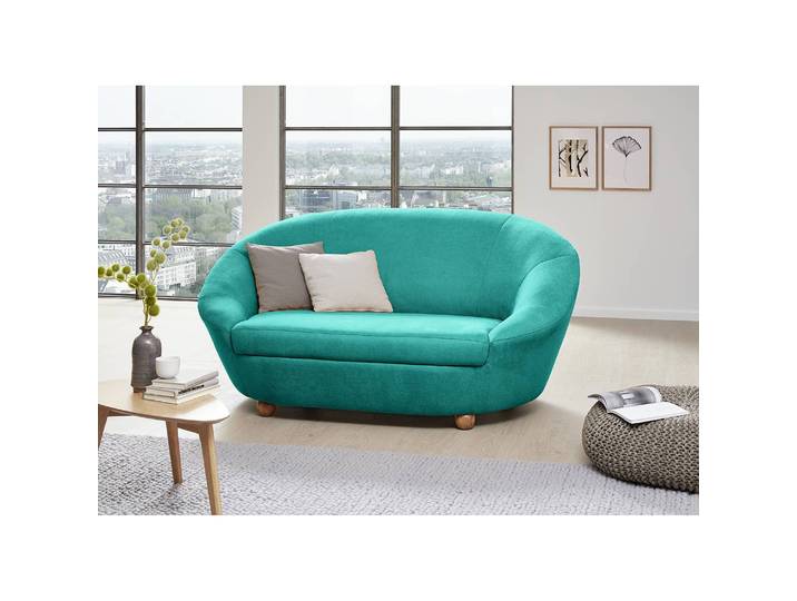 Sofa Glenrock I 2-Sitzer Türkis Microfaser Savi 178 x 82 x 114cm Modern