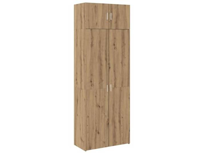 Makastle Aufbewahrungsschrank 2er-Set 80 x 42,5 x 225 cm Artisan-Eiche Holzwerkstoff mit 6 Regalen und 4 Türen
