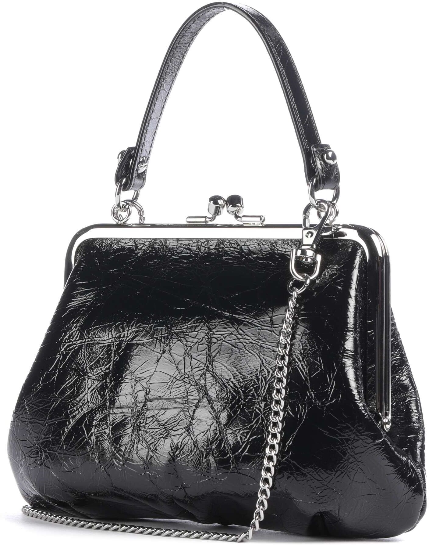 Vivienne Westwood Granny Frame Naplak   Leather Handbag   black