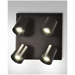 Fabas Luce Modo Spot GU10 4X35W Aluminiumdruckguss Schwarz