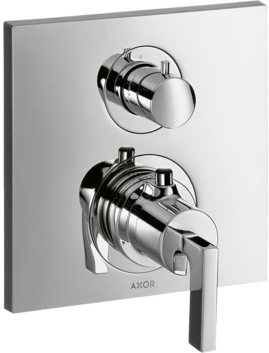 Hansgrohe Axor Citterio Fertigmontageset 39720000 Unterputz-Thermostat, mit Ab- und Umstellventil, Hebelgriff, chrom
