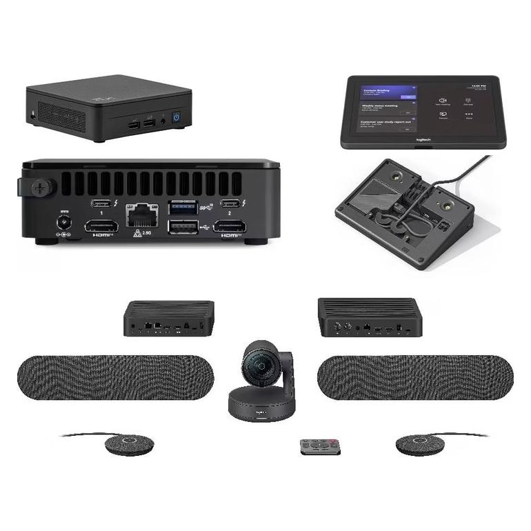 Logitech TAP Large Room, Rally Bar, ASUS NUC 15 Ultra 7, Teams Rooms (TAPMSTRBASU3)