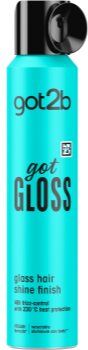 got2b got Gloss Shine Finish spray para dar brilho para finalização térmica de cabelo 200 ml. got Gloss Shine Finish