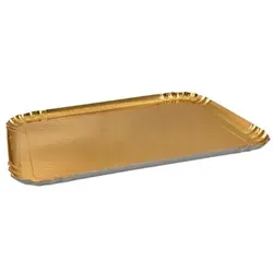 CROKUS Einweg-Servierplatten Gold 34 x 25 cm (100 Stück)