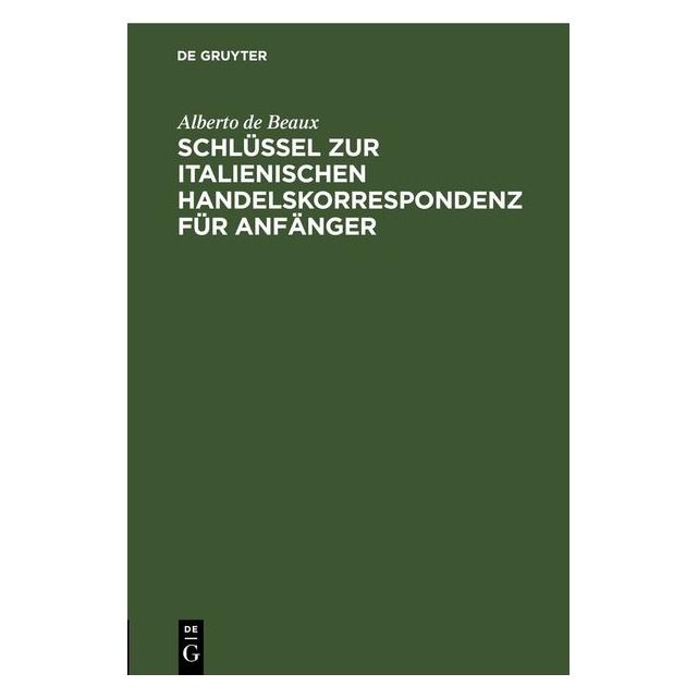 De Gruyter Beaux:Schlüssel zur italienischen Hande (67794187)