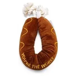 Beeztees Grillwurst + Seil (Plüschspielzeug Hund), Hundespielzeug