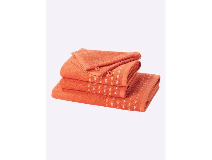 Handtuch WÄSCHEPUR Gr. 1, orange, B:50cm L:100cm, 100% Baumwolle, Handtücher, Handtuch