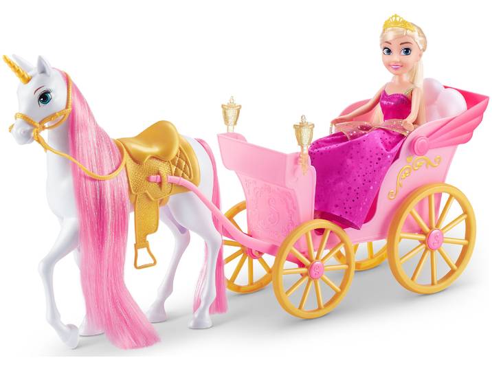 Zuru Sparkle Girlz - Einhorn und Prinzessin mit Kutsche