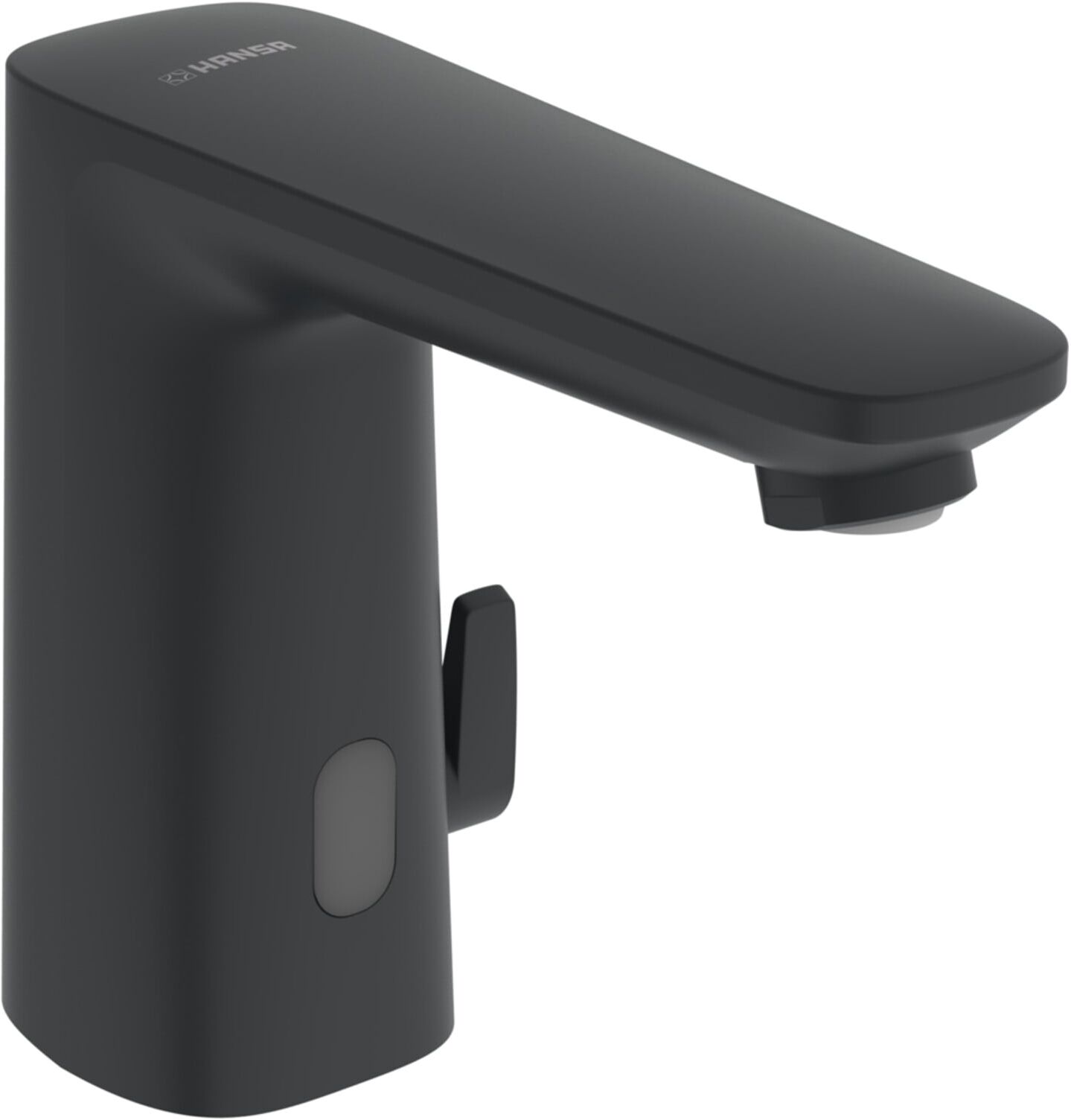 Infrarot-Waschtischarmatur HANSAELECTRA DIGITAL matt-sw, Netzbetrieb, Ausladung 117mm (9220200933)