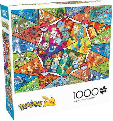 Buffalo Games Pokemon Buntglas Starterset Puzzel van 1000 stukjes