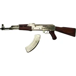 AK 47W Kalaschnikow Gold aus Metall und Holz