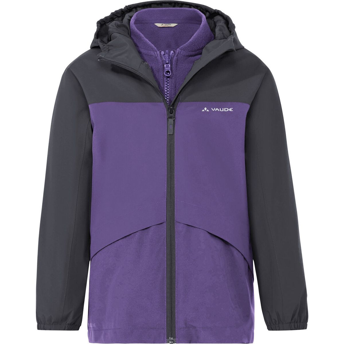 VAUDE Kids Escape 3in1 Jacket deep plum (442) 110/116 410994421160