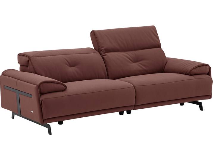 3er Sofa CAMPO DE FIORI SIENA Echtleder rot
