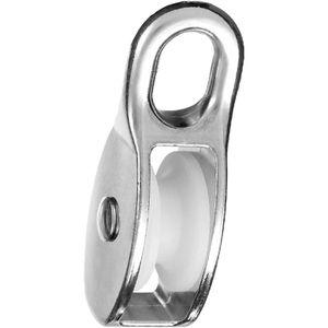 PRIOstahl Umlenkrolle 662_SW, Zink-Druck-Guss, Ø 20 mm, 200 kg Tragkraft, Rolle mit Öse, für Seil Ø 6 mm