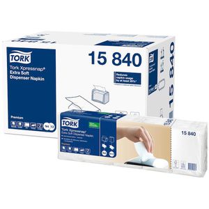 Tork Spenderservietten Xpressnap Extra Soft, 15840, weiß, 2-lagig, 500 Stück