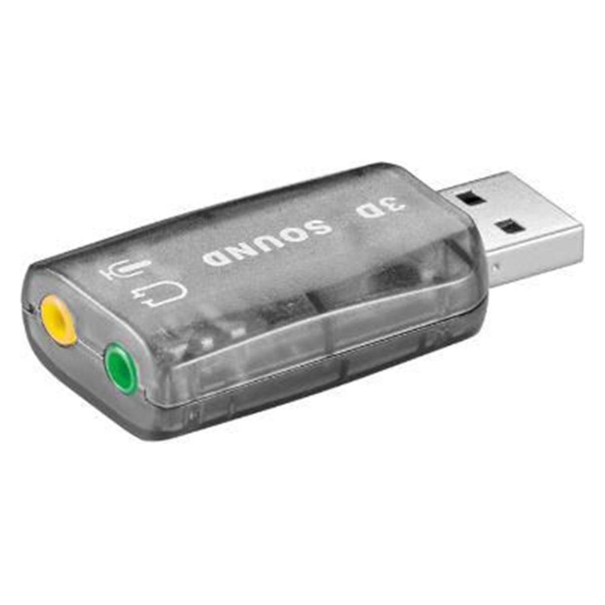 Goobay Wentronic USB 2.0 Soundkarte, Transparent (USB) (68878)