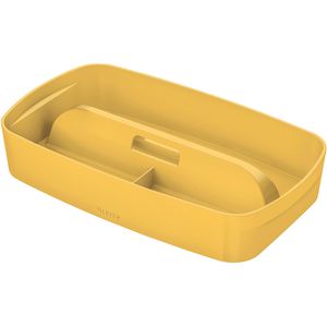 Leitz Aufbewahrungsbox MyBox Organiser Klein 5266, 1,5L, Kunststoff, warmes gelb, A8, 30,7x18,1x5,6cm