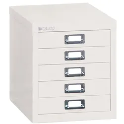 Bisley Schubladenschrank »MultiDrawer« A4, einbahnig, 5 Schübe weiß, 27.9x32.5x38 cm