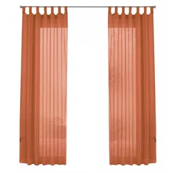 SCHLAUFENGARDINEN Voile 2er Set 245x140 cm Terrakotta