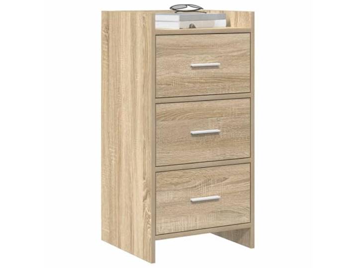 GKMBCVDFR Sideboard Sonoma-Eiche 40 x 36 x 80 cm Holzwerkstoff Schmale Anrichte, Metallgriffe, Mehrere Fächer, Robuste Konstruktion, Einfache Montage