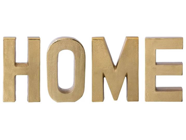 Schriftzug Home, Gold H: 30 cm Gasper