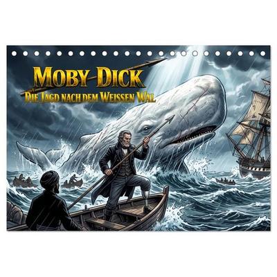 Moby-Dick – Die Jagd nach dem weißen Wal (Tischkalender 2027 DIN A5 quer), CALVENDO Monatskalender