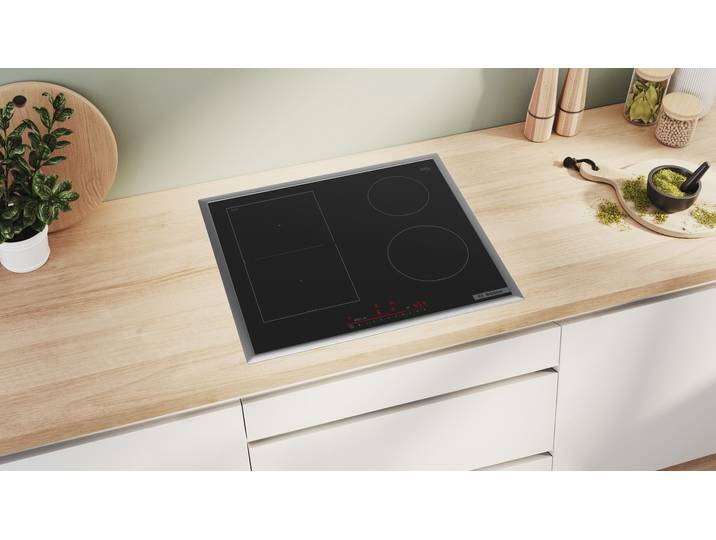 BOSCH Induktions-Kochfeld PVS64RHB1E , schwarz, B:58,3cm H:5,5cm T:51,3cm, Kochfelder, Induktions-Kochfeld