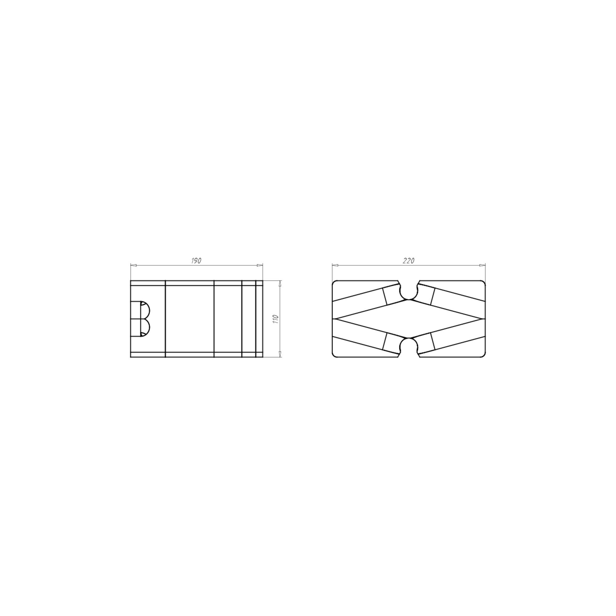KAISER Aufstockelement Einbaugehäuse 1159-71 220 x 110 mm)