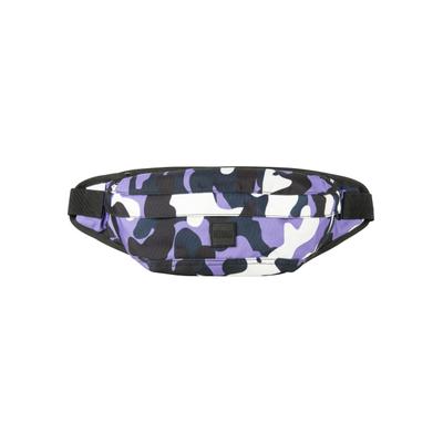 Mini Bag URBAN CLASSICS "Urban Classics Unisex Camo Shoulder Bag", Herren, Gr. onesize, lila (ultraviolet camo), Polyester, mehrfarbig, Taschen