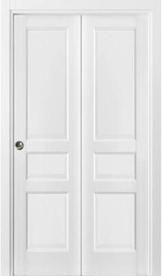 SARTODOORS Lucia 1431 White Wood Bi-Fold Closet Doors