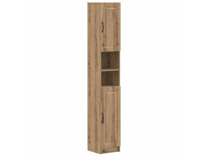 PUGYNBK Utrecht 3-teiliges Badezimmerschrank-Set Behandeltes Holz, wendbare Türen, kompaktes Design, offenes Regal, einfache Reinigung
