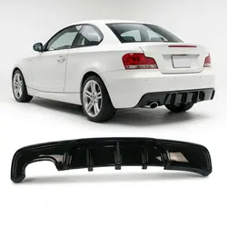 Heckdiffusor Schwarz Hochglanz passend für BMW 1er E82 E88 2007-2013