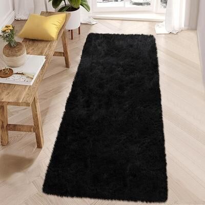 YUN Runner Rug Shag Fluffy Area Rug, Soft Plush Furry Runner with Non Slip Bottom, Comfy Hallway Rug for Bedroom, Nursery