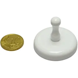 12 Griffmagnete, weiß 36 mm, Ferrit, Metall